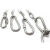 麦锐欧 304不锈钢攀岩登山扣 弹簧扣 保险安全扣 链条环形扣 M4*40标准型(20个/盒）
