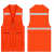 反光马甲定制护林员装修公司工地广告森林防火反光工装马甲印logo 橙色 2XL