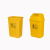 加厚摇盖垃圾桶医院黄色垃圾箱带盖废物收纳桶诊所医废收集桶 5L灰色摇盖