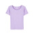 艾格2024夏春新款女装纯色简约气质修身甜美小清新短袖女士T恤女Z1028 紫色 36S
