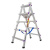 惠世达 可行走人字梯加厚焊接铝合金梯子木工装修专用工程梯折叠梯子备件 1.8米五步梯5.4kg 