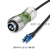 光纤航空插头带铠光缆LC单模双芯户外皮线基站防水连接器 嘉博森 DH24型光纤插头(无线)