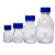 庄太太 蓝盖试剂瓶 实验室密封化学螺口瓶 100ml3个透明ZTT-9730