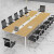 欧音（OUYIN）大型会议桌椅组合长条桌办公桌板式洽谈培训桌椅接待桌小型会议桌 大叶胡桃 长1.2米宽0.6米高0.75米