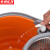 京洲实邦【橙色加强杆+金属盘+2头】带轮旋转免洗手不锈钢托把ZJ-0175