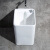 国米（Guomi）30×40cm长方形陶瓷阳台卫生间拖把池墩布池台控大下水防堵拖布盆 30×40cm薄边（不含龙头）