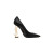 圣罗兰（YSL）高跟鞋浅口鞋单鞋复古金色金属鞋跟黑色8.5厘米520送礼 黑色11.cm 34
