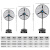 纳仕德XJN0003 电风扇落地大尺寸功率工业风扇防尘立式大风商用铝合金牛角扇 扇头56cm					