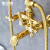 伽尔纳 全铜仿古欧式电话龙头复古淋浴花洒套装金银 浴缸挂墙龙头 金色【全铜金色】