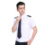卡宝兰 夏季保安服全套短袖衬衣新式保安工作制服物业安保执勤服套装 白色单件短袖 160 