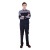 斯卡地尔（Scotoria）夏季工作服套装 分体式长袖工装舒适高棉 CVC1401灰蓝拼 1套XL码