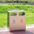 户外垃圾桶304不锈钢大号环卫分类果皮箱室外环保干湿定制垃圾箱 201A款