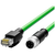 亨通贝尔 M12转RJ45网线 工业相机编码线缆 高柔电缆 4芯D型公头 3米 抗干扰 高柔 PVC材质 HTBE-9004-3