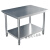 加厚201不锈钢桌子正方形工作台厨房切菜案台奶茶包装台打荷Q 加厚100长*60宽*80高 双层