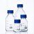 佑工信 透明丝口玻璃瓶 螺纹口带刻度螺口试剂瓶样品瓶 蓝盖试剂瓶 单位：个 高硼硅1000ml（5个） 