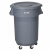 白云清洁（baiyun cleaning）AF07503 圆形塑料水桶 可移动物业带盖垃圾桶清洁桶杂物桶 80L带底座