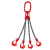 G8.0级合金钢链条索具铁链子起重工具吊钩吊环套装可定制定制 6吨2腿1.5米