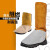 HKFZ牛皮电焊护腿焊工轻便透气柔软阻燃耐高温劳保护脚防护用品 c382112(长款30cm)