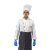男女厨师服 长袖酒店食堂厨房 蛋糕店 烘焙师西点 工作服装上衣 白色 XL-175