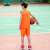 橙火童装儿童篮球服定制男童运动服套装无袖v领两件套中大童休闲宽松胖女孩体育训练班服小学生球衣印号 橙色 130码适合身高125-134