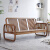 敏成全实木沙发组合纯木质木制木头原木风小户型直排客厅白蜡木沙发椅 白蜡木沙发 三人位 188cm