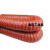 红色高温风管耐高温管矽胶硅胶管伸缩通风管道排风排气管热风管佩科达 内径400mm*4米1根