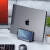 SATECHI 双槽立式笔记本电脑支架苹果MacbookPro华为平板iPad手机桌面收纳整理置物架 太空灰