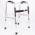 君老乐带座助行器便携可折叠四脚拐杖老年铝合金助步器坐便洗澡椅 单弯+单排轮