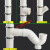 PVC三通带检修口 开口三通PVC补漏片110 75变径50哈夫节排水管补 110x50开口斜三通(长款)