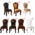艾理思 小皮椅 真皮小方凳 美式实木椅 欧式皮凳 客厅休闲椅 C款-香槟色真皮小椅子