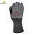 代尔塔 (DELTAPLUS）202010 8码 劳保手套C级防割丁腈涂层加长手套灰黑色 1副装