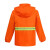 瑞可特 RSF282 双层环卫分体雨衣雨裤套装 户外安全反光警示清洁工路政防水雨衣 橙色 3XL-185 