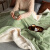 白萱高端三层夹棉牛奶绒毛毯被午睡盖毯休闲毯秋冬季加厚保暖双层毯子 薄荷绿 160*230cm(单毛毯约4.8斤)