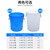 访客  大号水桶加厚圆形户外垃圾桶塑料环卫桶 酒店厨房工业物业室外大垃圾桶  60L蓝色不带盖