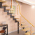 华蝶 室内整体楼梯跃层欧式复式阁楼 简约脊索钢木楼梯家用现代 套餐一