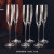 怡雅居（YIYAJU）水晶玻璃香槟杯高脚6只套装一对家用结婚玻璃红酒起泡甜酒杯酒具 透明水晶香槟杯6只装