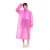 帮手仕 雨衣成人半透明EVA 一次性雨衣雨衣雨披男女长款带帽加厚防水 粉色1件
