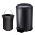 科力邦（Kelibang）不锈钢垃圾桶 脚踏带盖分类垃圾桶静音圆筒办公酒店商场可回收垃圾箱 12L KB1092 钛黑