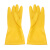 者也 10双加厚加长牛筋乳胶手套防水耐用厨房清洁洗碗工业橡胶劳保手套 M中号男女通用
