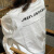 娇茹妮（JIAORUNI）美式复古印花纯棉短袖T恤女夏季设计感潮牌体恤chic港风宽松上衣 白色（重磅纯棉） S