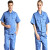 聚远（JUYUAN）20106/工作服套装短袖薄款纯棉809   可印字    10套起订 蓝短袖套装 S