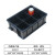 分格箱黑色零件盒电子元件物料箱收纳箱esd分隔胶箱五金工具箱 6格箱360*245*145