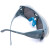厚创 电焊面罩可拆卸 牛皮焊工面罩 隔热防护氩弧焊工业面部防护 单独灰色眼镜1副