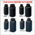日本NIKKO亚速旺HDPE瓶试剂瓶塑料瓶方形/圆形遮光黑色遮光J角型瓶15-3011-55 圆形广口黑色 250ml