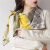 丰紫隅（fengziyu）时尚清新风嫩黄色100%桑蚕丝大方巾 手工包边厚款斜纹真丝围巾披