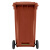 兰诗（LAUTEE）240D-4大号户外分类垃圾桶 物业环卫可挂车垃圾桶可定制 240L棕色湿垃圾
