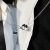 托托贴贴 友谊项链 双人款情侣黑白爱心拼接猫咪镶嵌式钛钢项链SN8916 银色圆形猫咪
