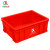 齐鲁安然 加厚塑料周转箱【红色A3 345*258*125mm】零件盒元件盒收纳箱物料盒收纳盒物流筐