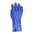 劳保佳 工业止滑手套 耐油耐酸碱防滑浸胶手套 蓝色磨砂止滑型 10双装