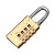 百舸 黄铜挂锁 密码锁 行李箱防盗锁 4轮密码(小号)